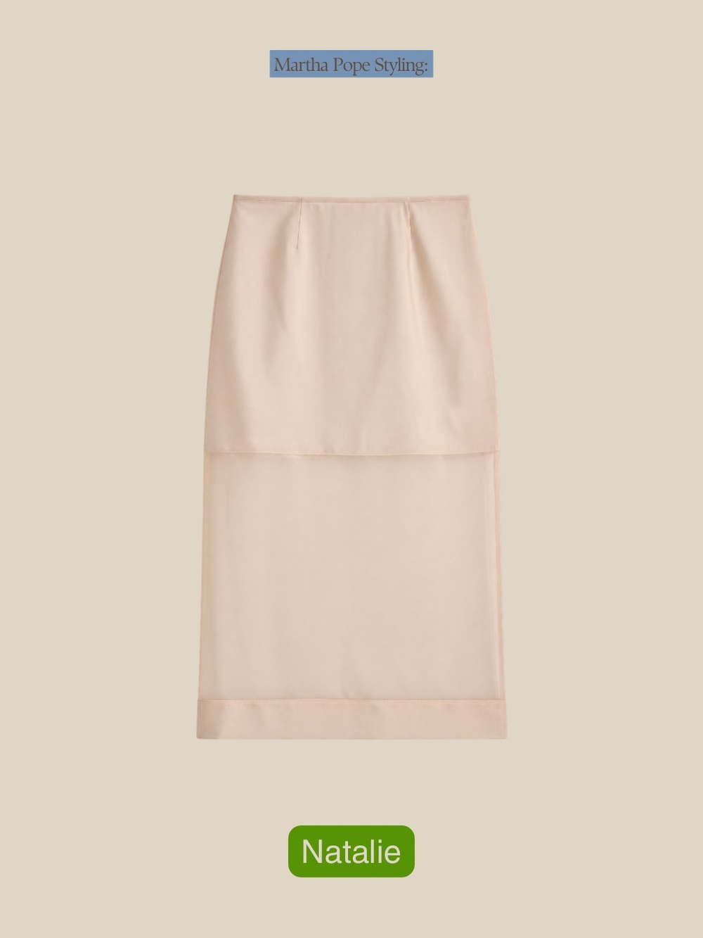 COS Blush Sheer-Layer Midi Skirt